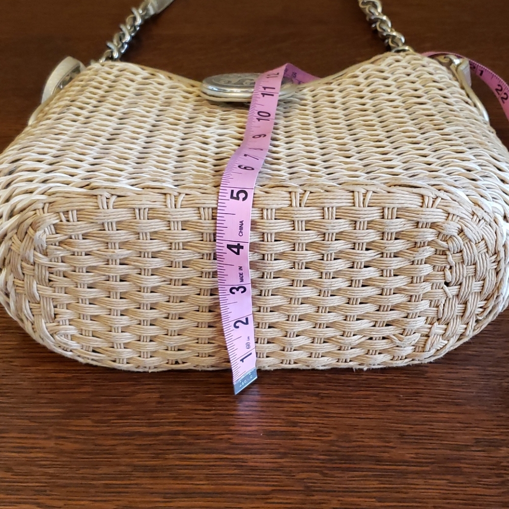 Brighton Cream Woven Shoulder Bag with Silver Accents - Picture 10 of 16